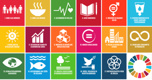 Abbildung der 17 Ziele für die nachhaltige Entwicklung der UN (Sustainable Development Goals)