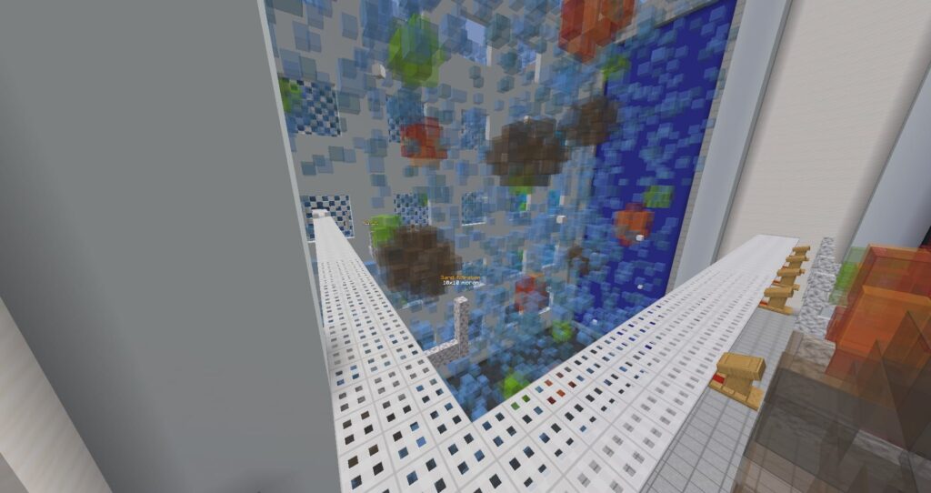 Eine Schicht in der UV-Filtration in Minecraft