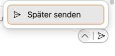 Auschnitt aus Webex: Später senden-Option im Chatfenster